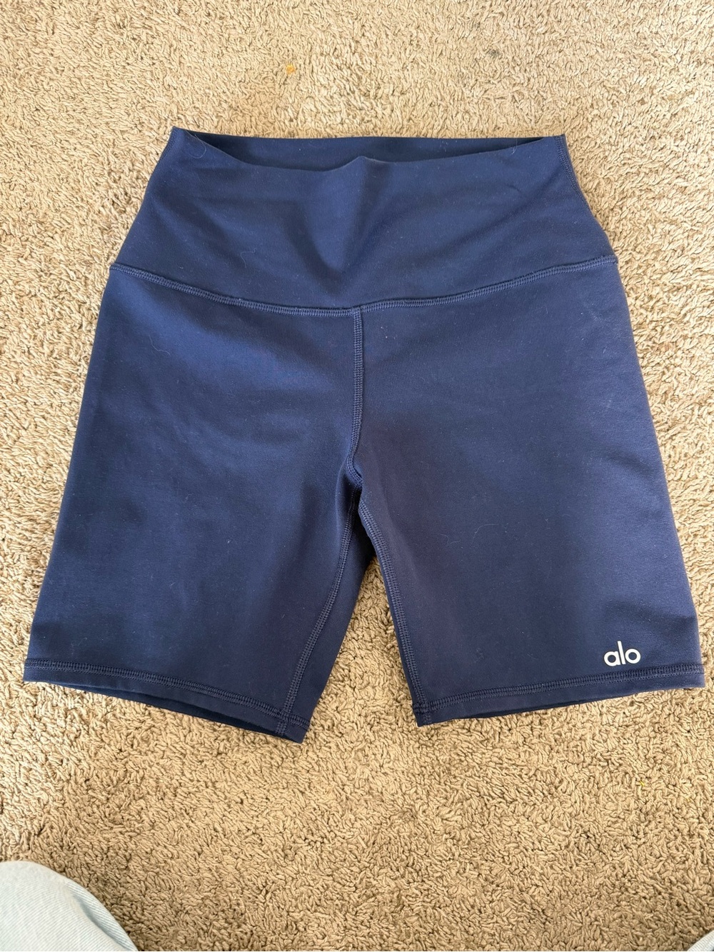 ALO Yoga Navy High-Rise Bike Shorts